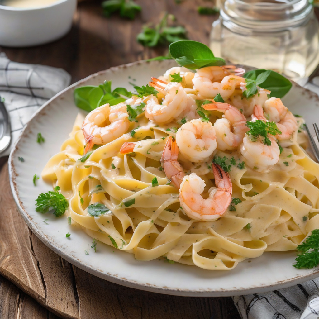 Shrimp Alfredo Pasta Recipe with Jar Sauce: Creamy Weeknight Dinner in ...
