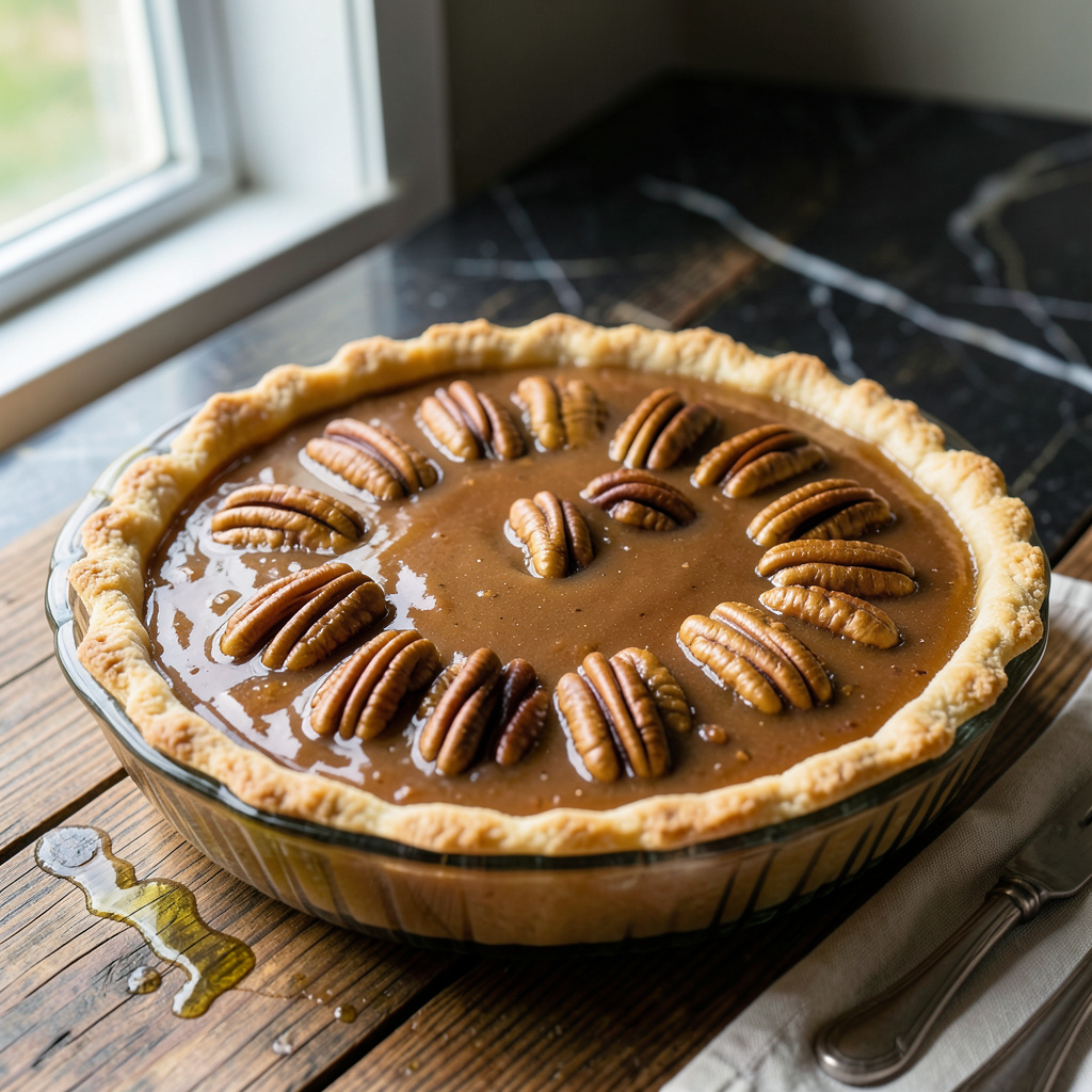 Betty Crocker's Pecan Pie Recipe: Classic Southern Dessert Perfection illustration with key details