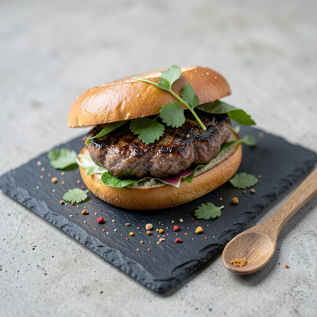 Beautifully plated Bulgogi Sandwich Recipe: Marinated Beef Masterpiece in Minutes with sides