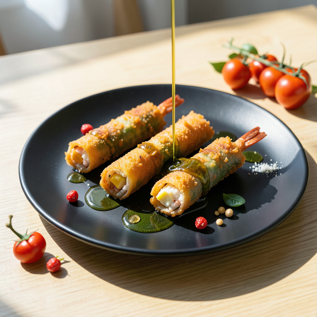 Restaurant-quality Fried Shrimp Spring Rolls Recipe: Crispy Asian Delight in Minutes presentation