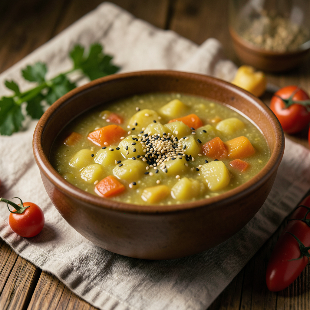 Perfectly seasoned Ina Garten's Potato Soup Recipe: Creamy Comfort in a Bowl ready to enjoy
