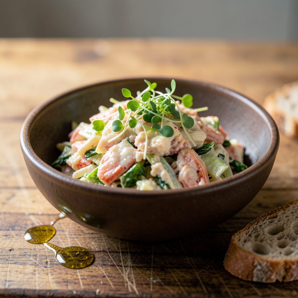 Perfectly seasoned Kroger's Crab Salad Recipe: Fresh Flavors in Every Bite ready to enjoy