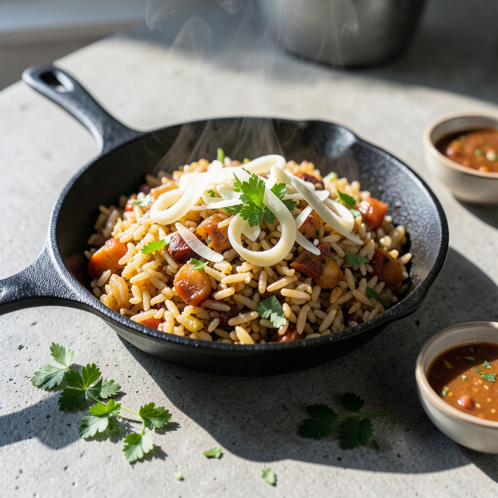 Complete puerto rican spanish rice recipe overview image