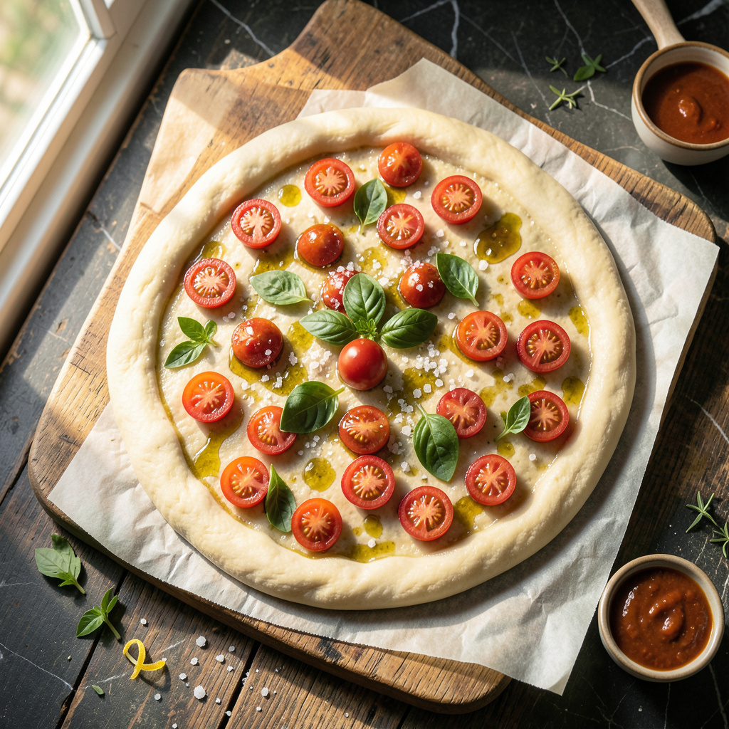 Quick Rise Pizza Dough Recipe: Homemade Crust in Minutes example with annotations