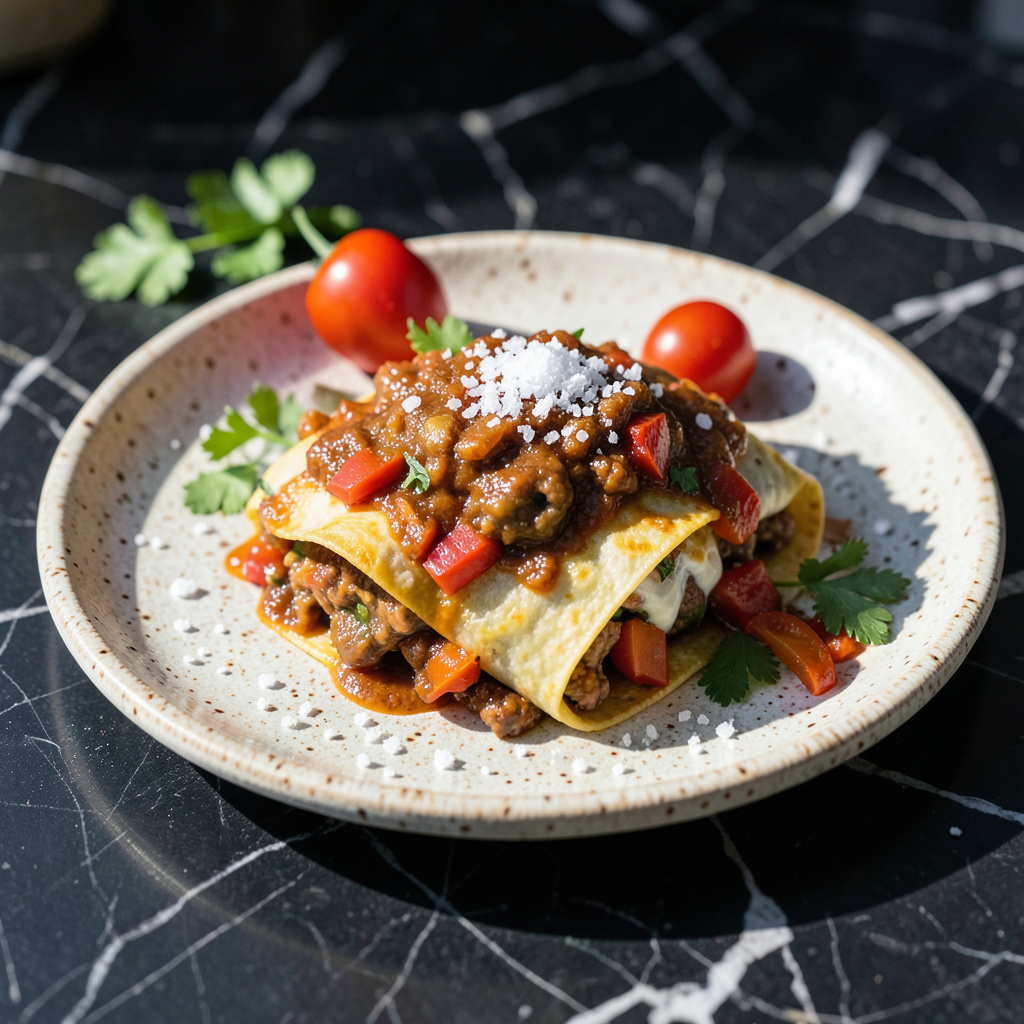 Freshly prepared Smothered Burrito Taco Bell Recipe: Restaurant Style Copycat in Minutes with accompaniments