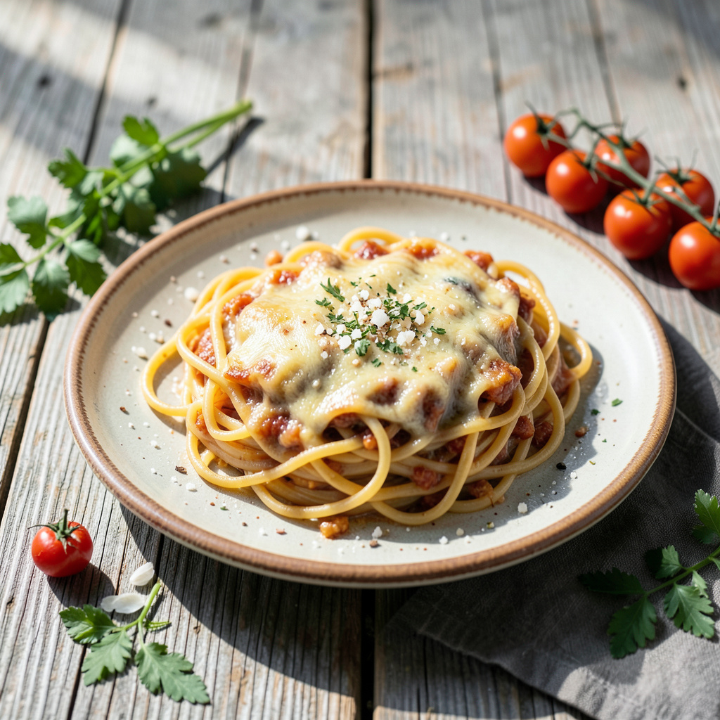 Perfectly seasoned Spaghetti Pie Recipe Old Chicago: Cheesy Nostalgic Comfort Food ready to enjoy