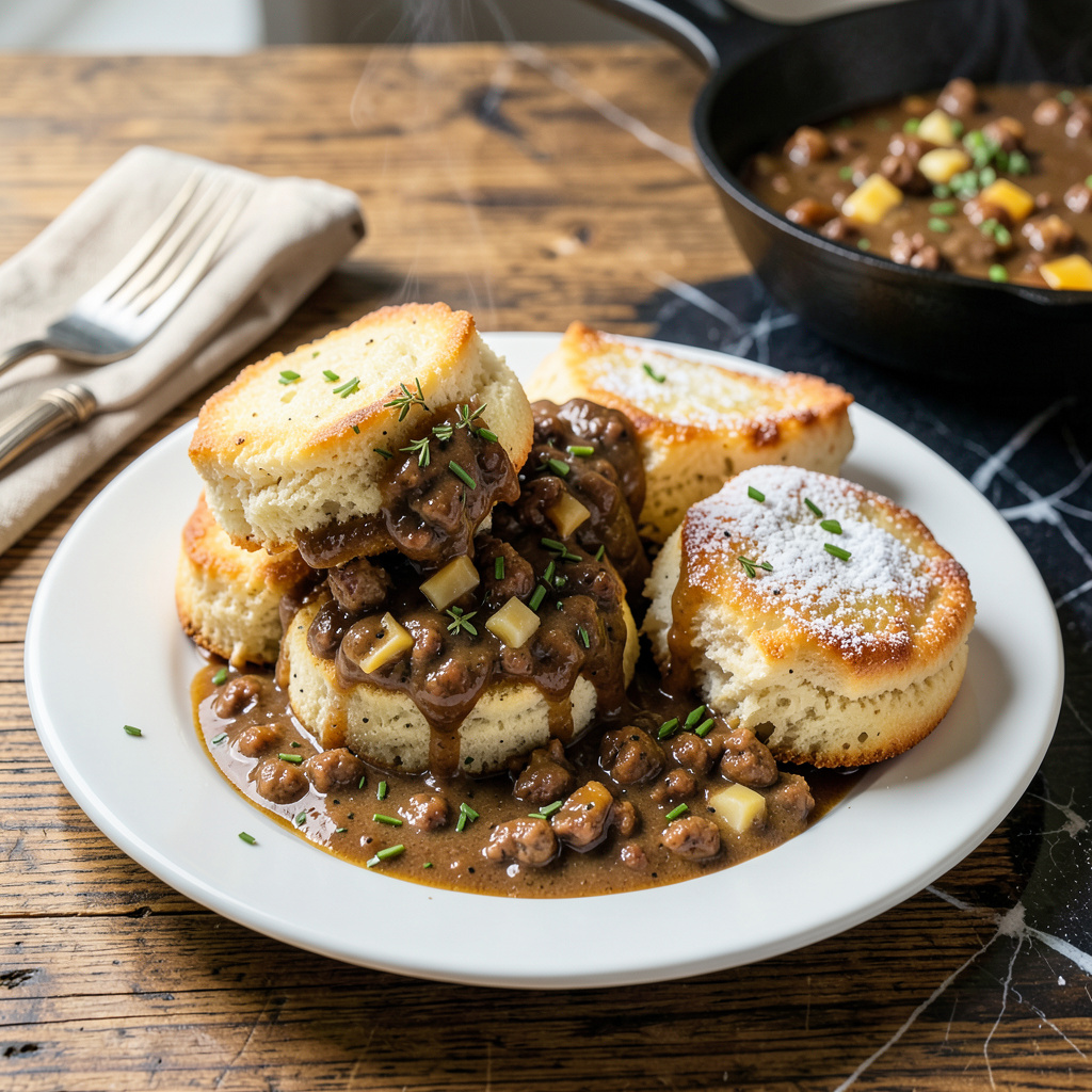 Buscuits and Gravy Recipe: Hearty Comfort Food for Breakfast detailed visual guide