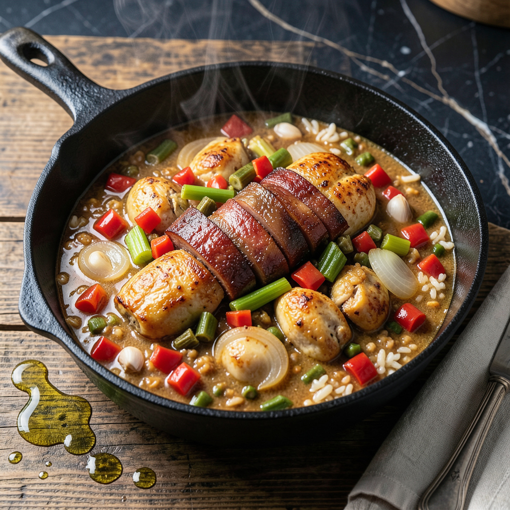 Complete cajun ninja gumbo recipe overview image