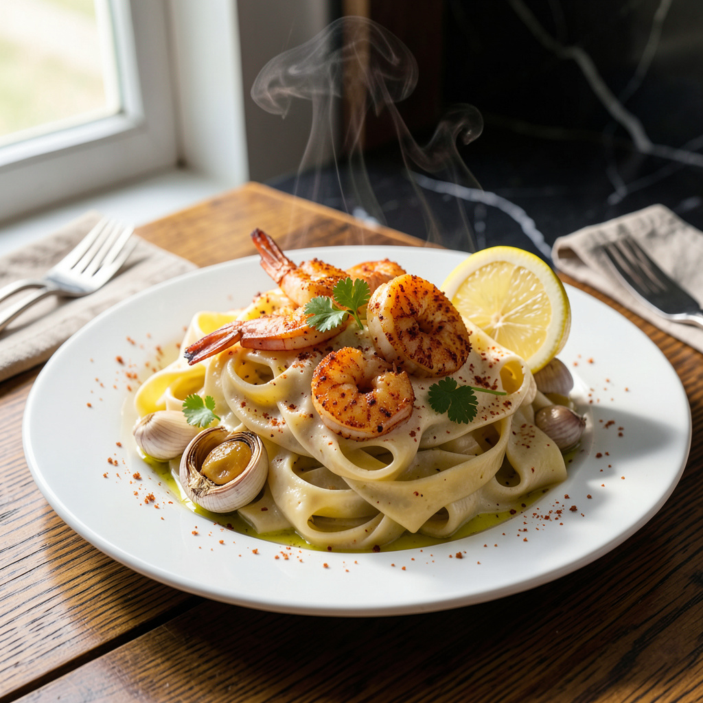 Cajun Shrimp Alfredo Recipe with Jar Sauce: Rich and Spicy Pasta detailed visual guide