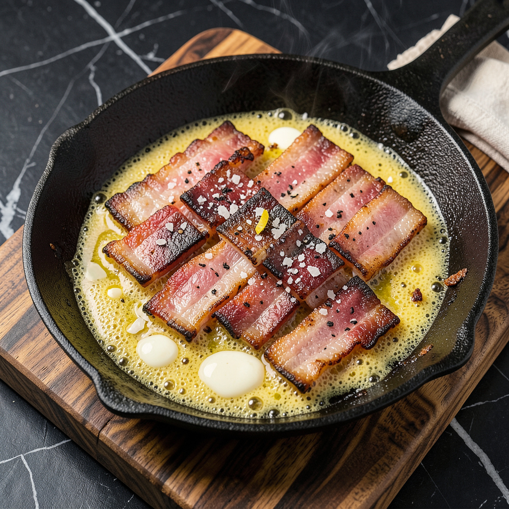 Visual representation of Cooking Bacon in Butter: Extra Crispy, Richly Flavored Strips