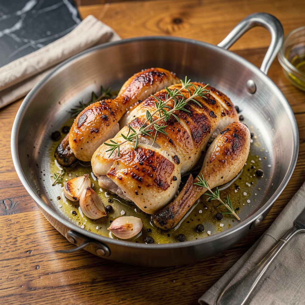 Cooking Chicken in Stainless Steel Pan: Golden Crispy Skin Without Sticking detailed visual guide