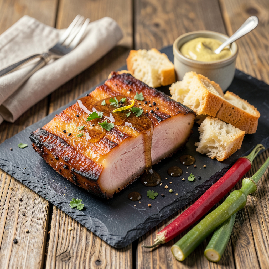Country Ham in Air Fryer: Crispy Edges and Juicy Slices in 20 Minutes example with annotations