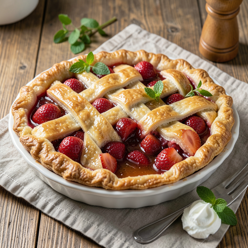 Visual representation of Fresh Strawberry Pie Recipe Without Jello: Bright and Juicy Delight