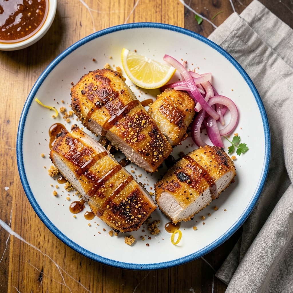 Fried Pork Chop Recipe: Crispy Golden Crust With Juicy Centers example with annotations