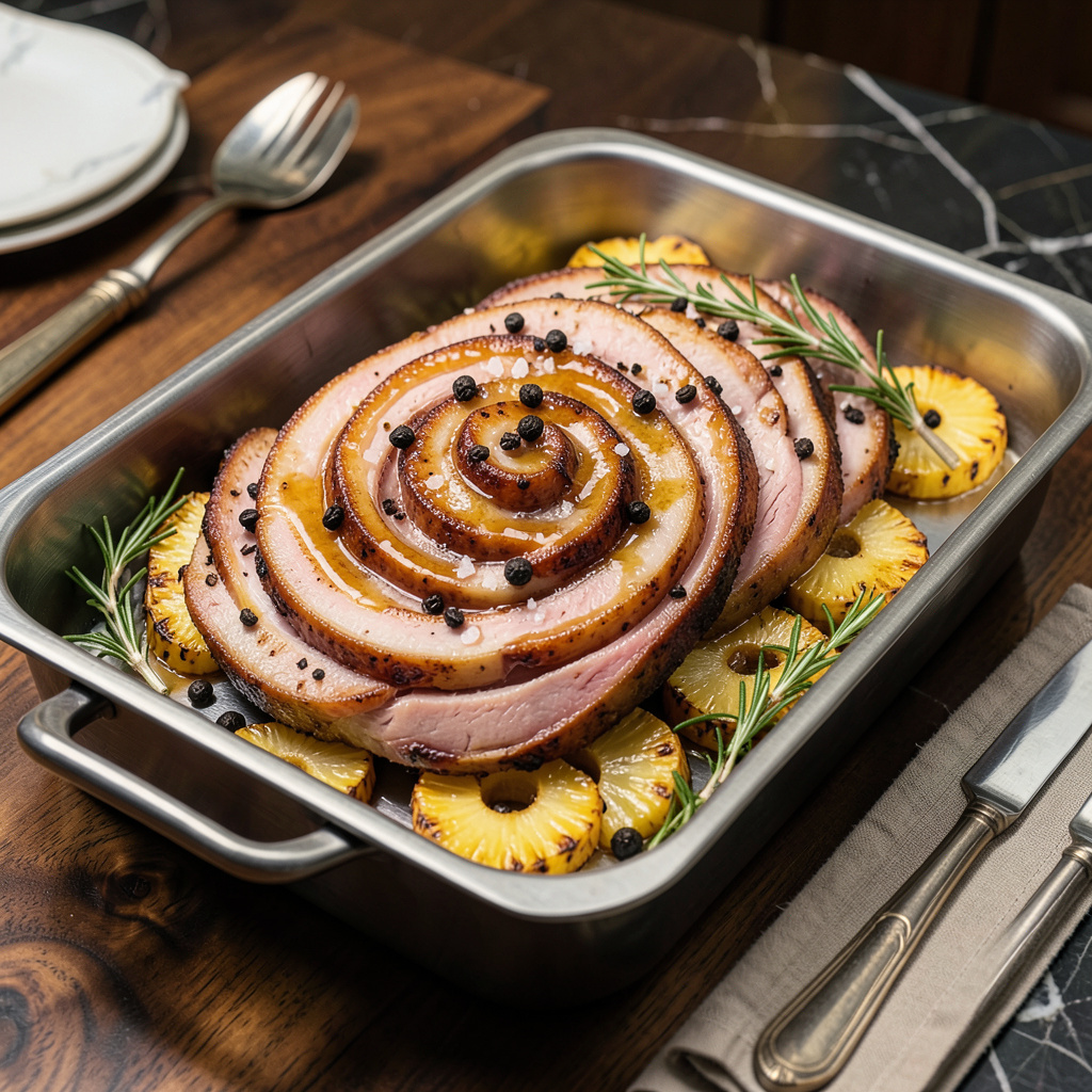 Frozen Spiral Ham in Oven: Juicy, Glazed Perfection Without the Thaw example with annotations