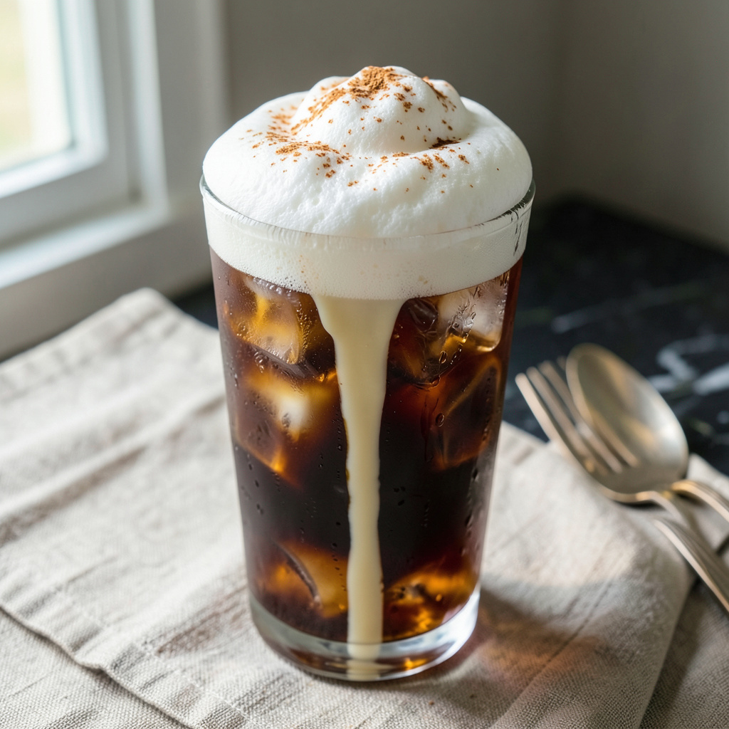 Homemade Dalgona Coffee Recipe: Creamy and Frothy Drink in Minutes example with annotations
