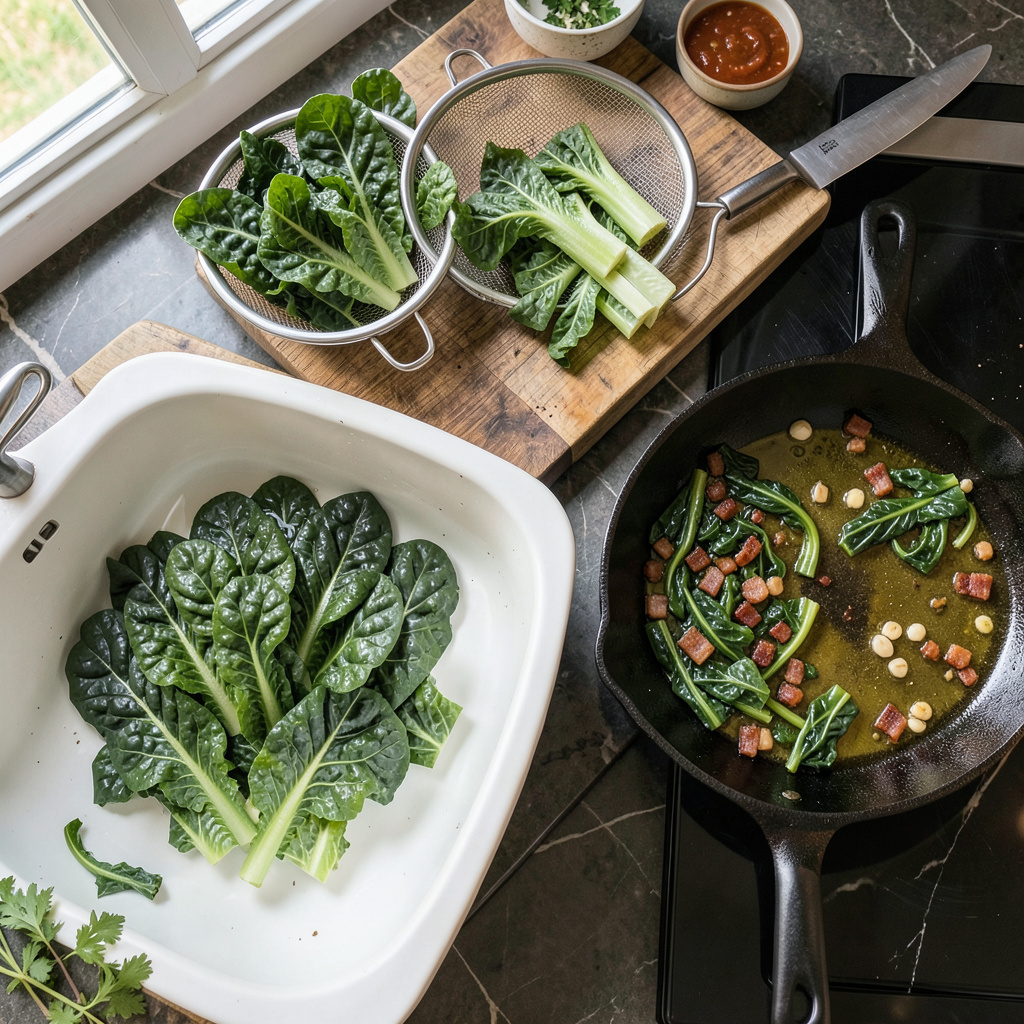 Comprehensive How to Clean and Cook Collard Greens: Southern Style Tenderness in 45 Minutes visual reference