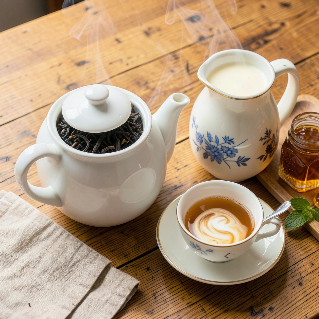 How to Make Tea With Milk: Creamy British Style Comfort in Minutes example with annotations