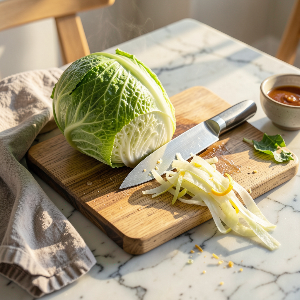 How to Thinly Slice Cabbage: The Knife Skills Trick for Perfect Shreds ...