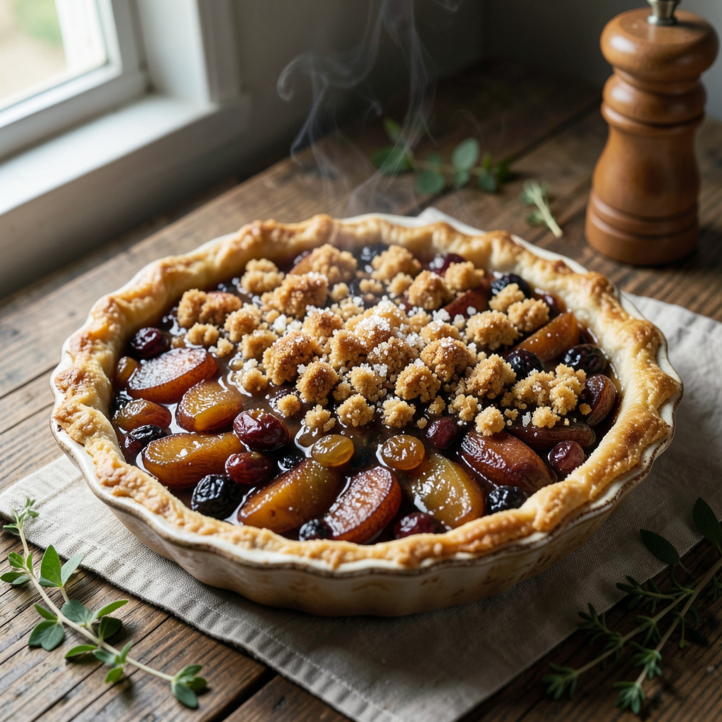 old fashioned mincemeat pie recipe from 1798 illustration with key details