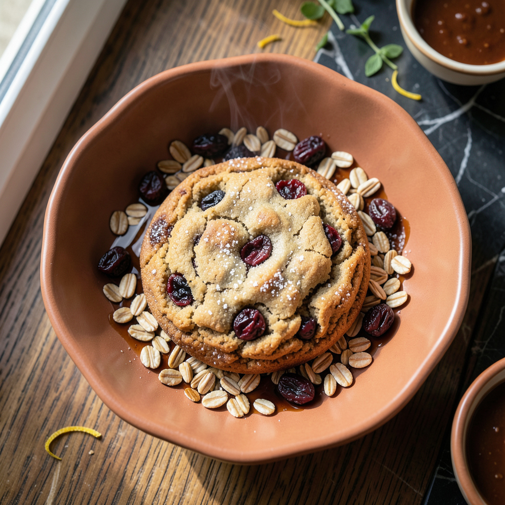 panera oatmeal raisin berry cookie recipe illustration with key details