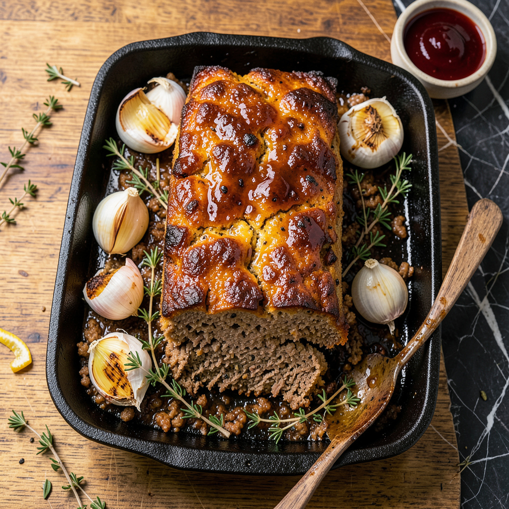 Press Meat: Old School Comfort With Crispy, Savory Layers illustration with key details