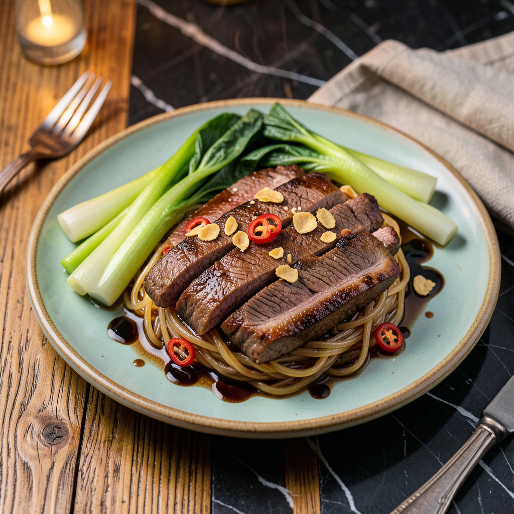 Steam Beef Recipe: Fork Tender Chinese Takeout at Home illustration with key details