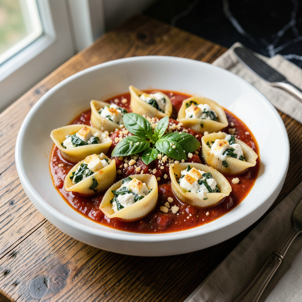 Unique Stuffed Shells Recipe: Gourmet Style Comfort in Under 30 Minutes example with annotations