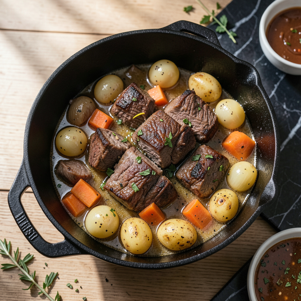 White Wine Beef Stew: Deep, Rich Flavor in Every Bite example with annotations