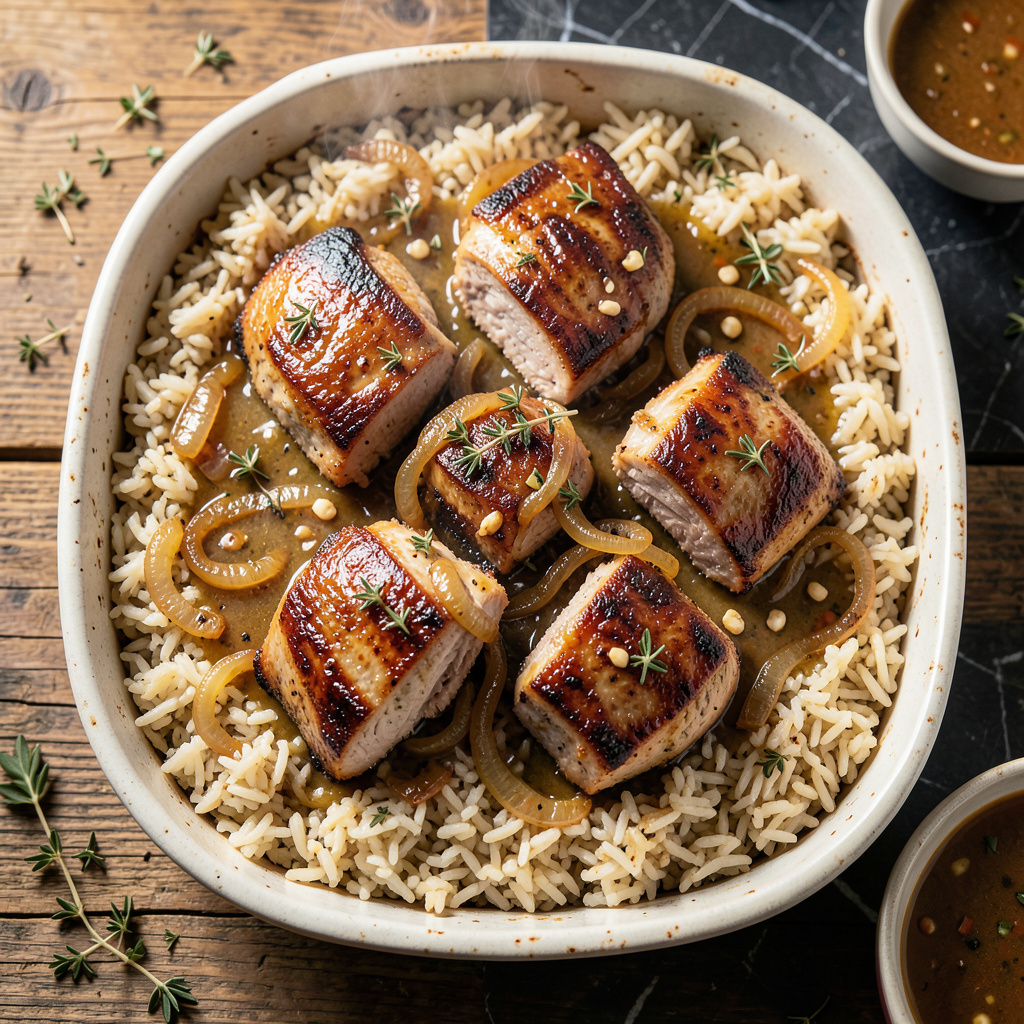 Baked Pork Chop and Rice Casserole Recipe: One-Pan Savory Comfort