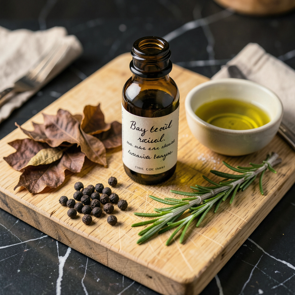 Bay Leaf Oil Recipe: Fragrant Infusion for Dressings and Marinades example with annotations