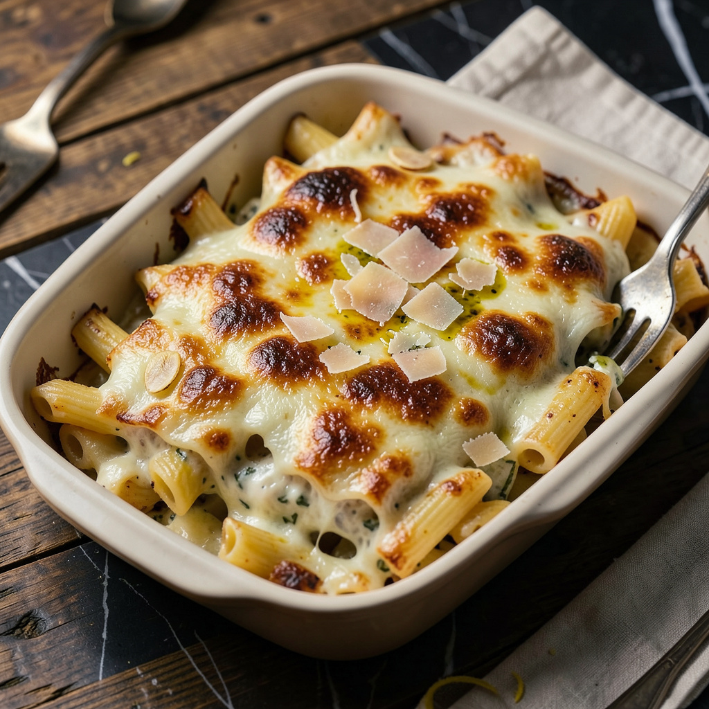 Comprehensive Boursin Baked Ziti Recipe: Garlicky Cream Sauce With Al Dente Pasta Layers visual reference