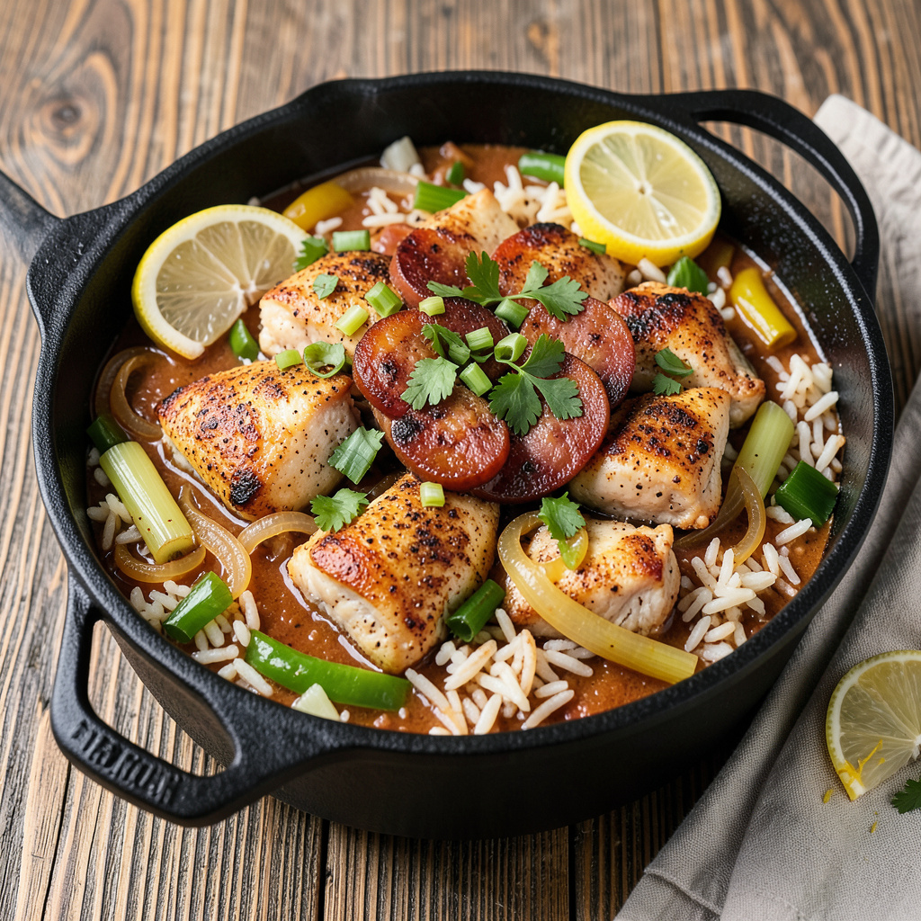Complete Cajun Ninja Jambalaya Recipe: Smoky Andouille and Spicy Rice One Pot Feast overview image