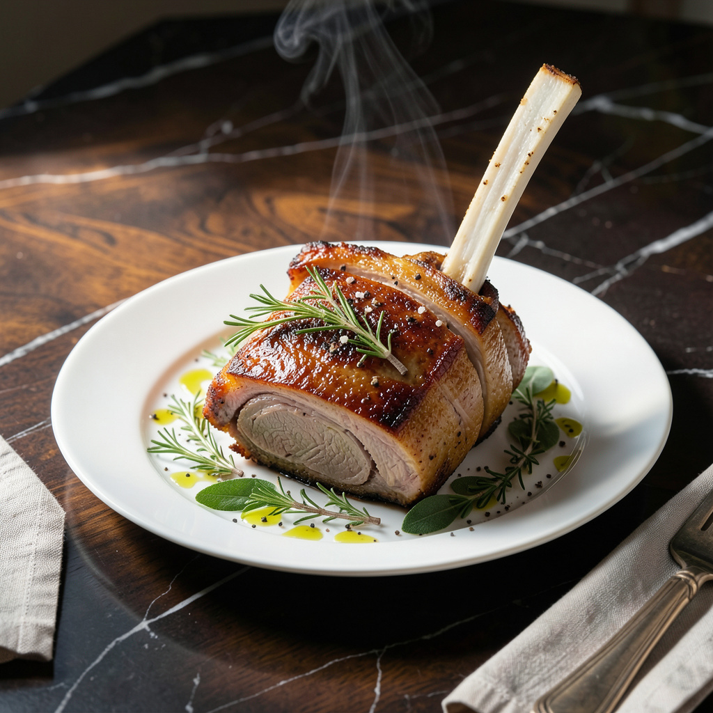 Pork Rack Cooked Frenched Rack Of Pork Recipe: Herb-Crusted Elegance For Special Dinners