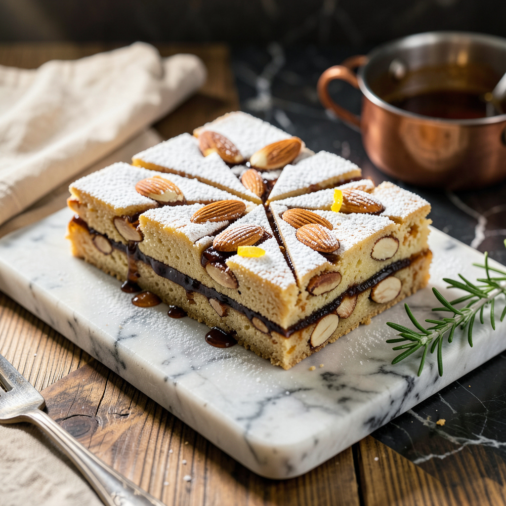rum nougat recipe illustration with key details